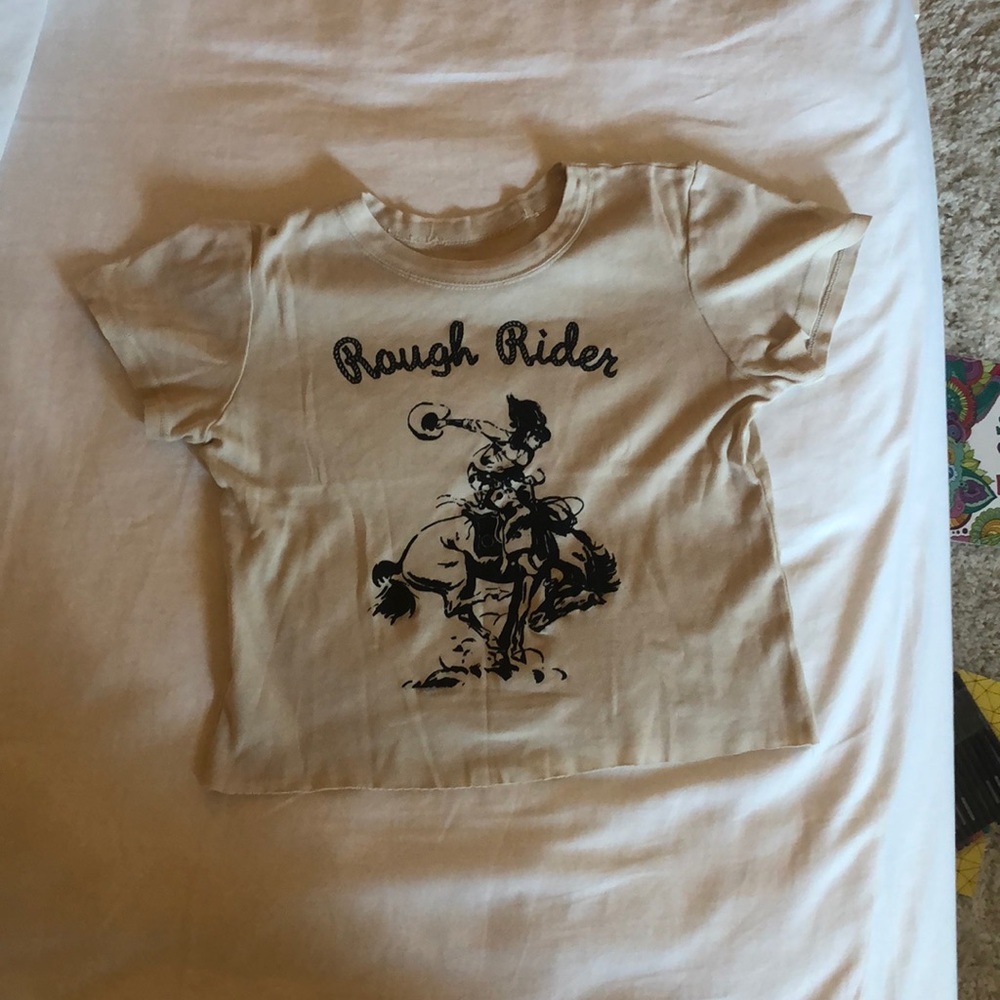 Brandy Melville Rough Rider Cropped Tee!